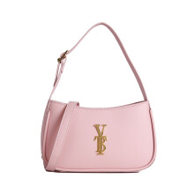 (Pink) Simple underarm bag versatile fashionable shoulder bag