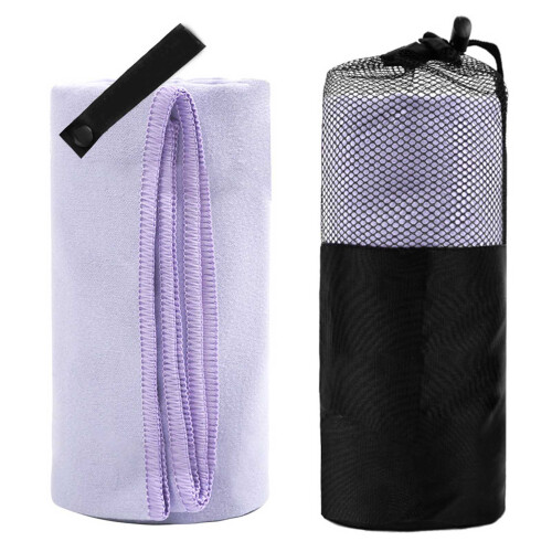 Microfiber Travel Towel 40x80cm Light Green Fast Drying Compact Lightweight 2