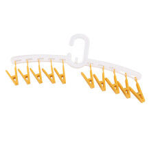 Kunststoff-Sockenclips Trockengestell Weiß Gelb 85,0 g