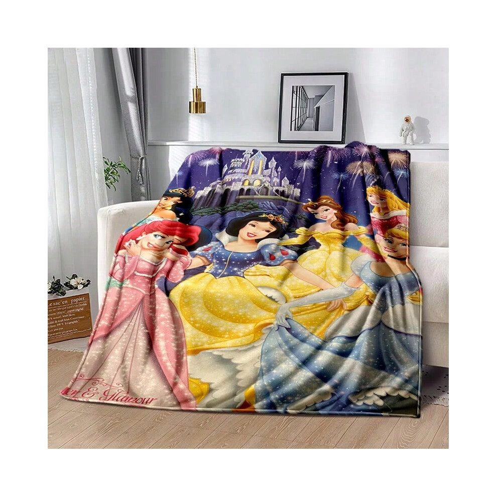 (13, 180x230cm) 2025 New Cartoon Disney Princess Ariel Elsa Girl Gift Soft Plush Blanket,Flannel Throw Blanket for Living Room Bedroom Bed Sofa-image-OPC-PJH6SZJ-NEW