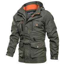 (Green, UK XS = Tag M) Mens Winter Warm Waterproof Military Jacket Combat Outdoor Tactical Hooded Coat