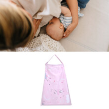 Stillen Schürzenschutz Atmungsaktiver Baby-Nahrungs-Datenschutz-Decke mit elastischen Schulterriemen Pink