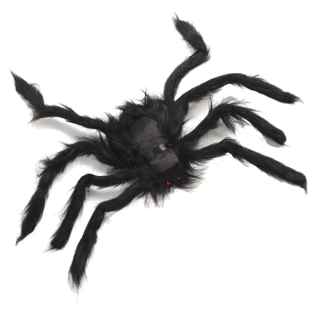 50cm Glowing Plush Spider | Adjustable Legs, Reusable Halloween Decor
