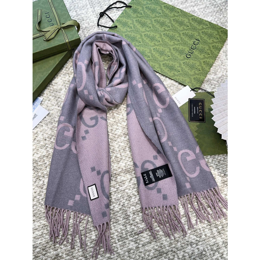 (Red) Gucci Women's Light Luxury Scarf High Quality Long Scarf