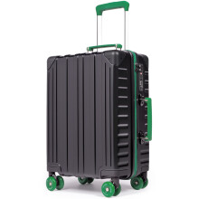 20 Inch Carry on Suitcase, Super Lightweight PC Hard Shell Small Cabin Suitcase with TSA Lock & 4 Wheels, Black Carry on for Men