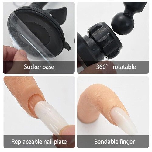 Practice Finger For Acrylic Nails Training Hand Model Manicure Tool For False Nails Nail Art Practice Hand 2