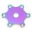 75MM Universal Hex Horn Button Cover for 6 Bolts Steering Wheel 15