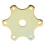 75MM Universal Hex Horn Button Cover for 6 Bolts Steering Wheel 5