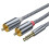 3,5-mm auf 2x RCA-Audio-Kabel, 2 m, Aluminium-Nylon 7