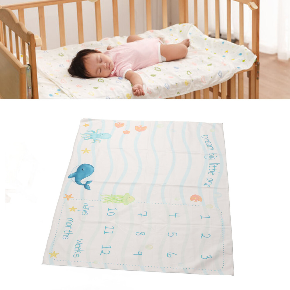 Baby Milestone Blanket 39.4In Soft Washable Photo Prop For Home & Party Light