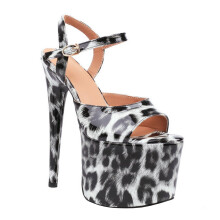 High Heels Platform Stiletto Sandals Peep Toe Slingback Pumps Pole Dance Shoes Dress Wedding Party 17 cm Black UK 40