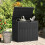 Living And Home 126L Garden Storage Box with a Padlock, Black Rattan Texture 1