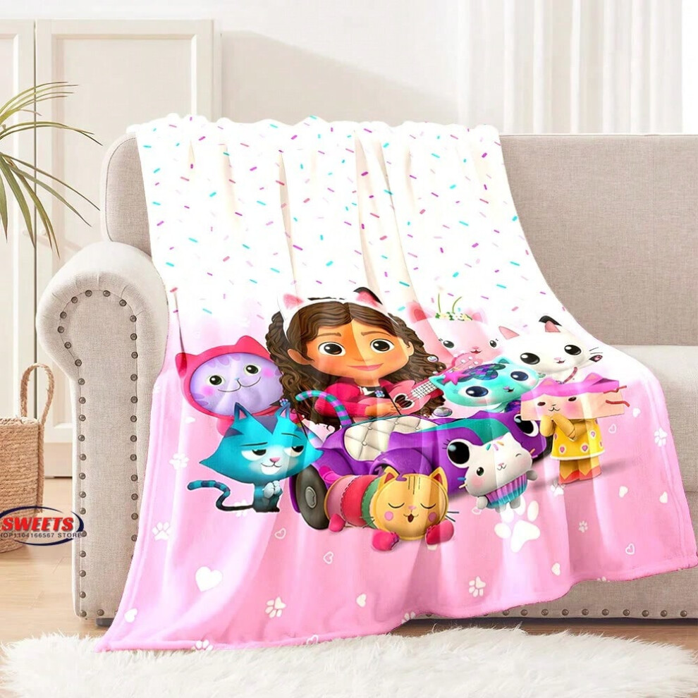 (Style N, 180x230cm(71x91in)) 6 Size disney Gabbys Dollhouse Blanket, Sofa Bed Cover Four Season Soft Fluffy Quilt Blanket, Flannel Throw Outdoor Leis-image-OPC-PJH75BK-NEW