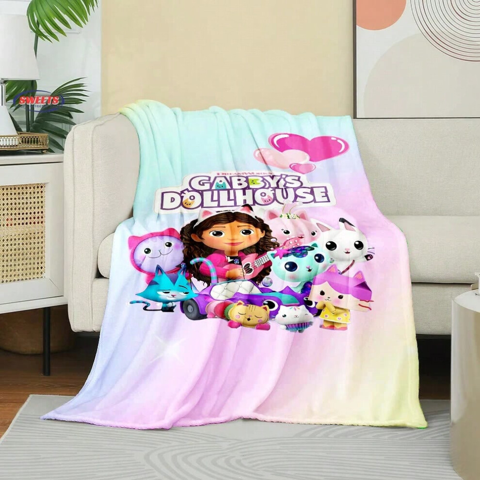 (Style Q, 150x200cm(59x79in)) 6 Size disney Gabbys Dollhouse Blanket, Sofa Bed Cover Four Season Soft Fluffy Quilt Blanket, Flannel Throw Outdoor Leis-image-OPC-PJH75CF-NEW