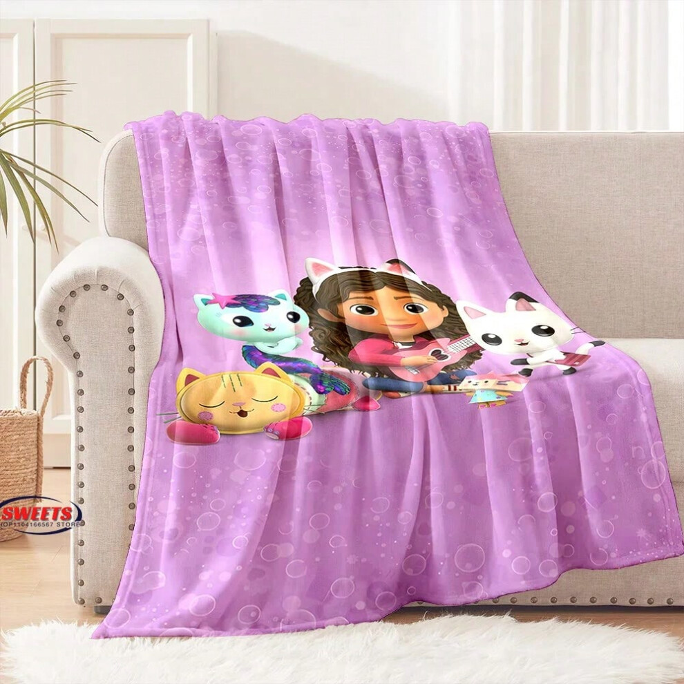 (Style H, 180x230cm(71x91in)) 6 Size disney Gabbys Dollhouse Blanket, Sofa Bed Cover Four Season Soft Fluffy Quilt Blanket, Flannel Throw Outdoor Leis-image-OPC-PJH75DY-NEW