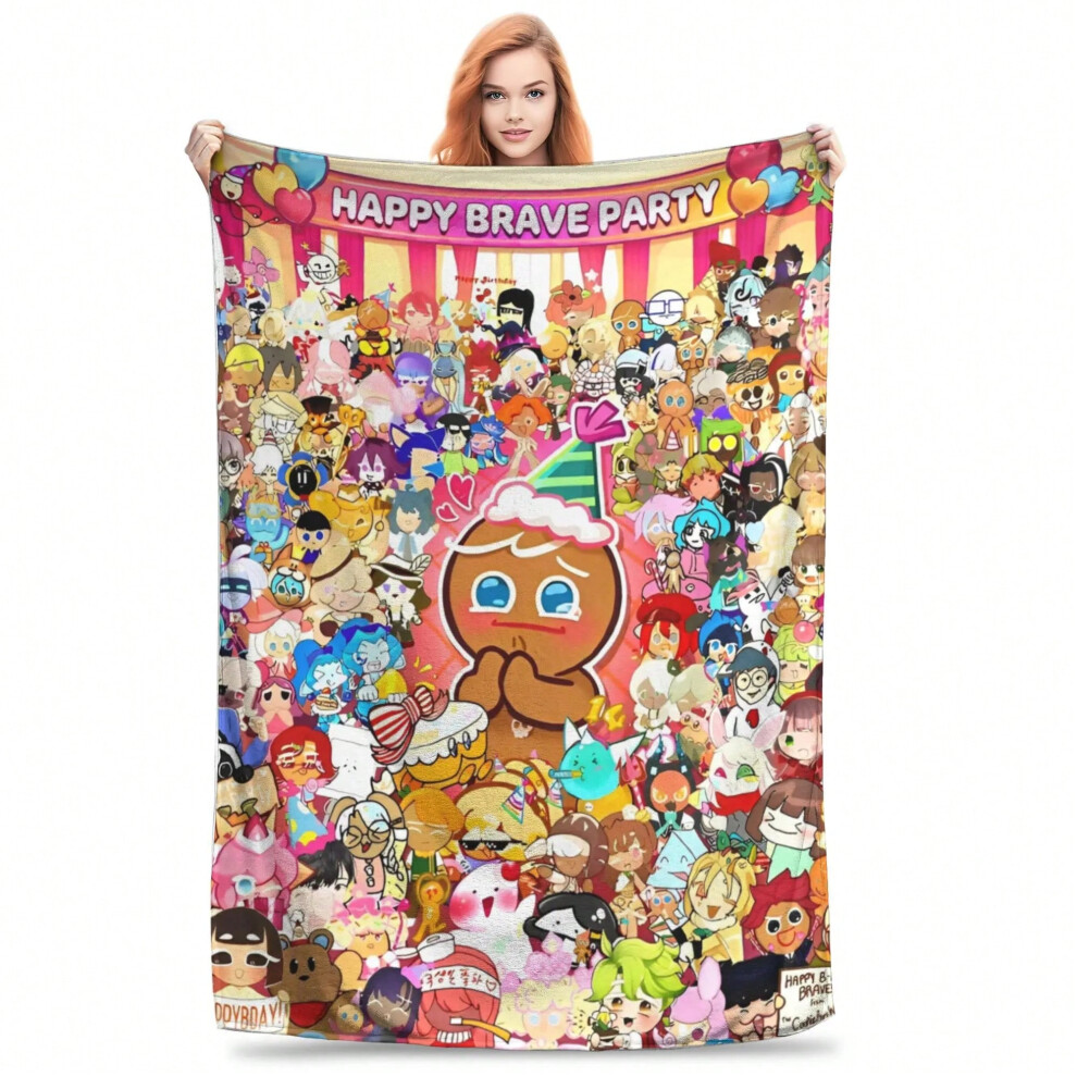 (3, 150x125cm) Shadow Milk Cookie Run Kingdom Blankets Flannel Air Conditioning  Multi-function Super Soft Throw Blanket for Sofa Couch Quilt-image-OPC-PJH75PQ-NEW