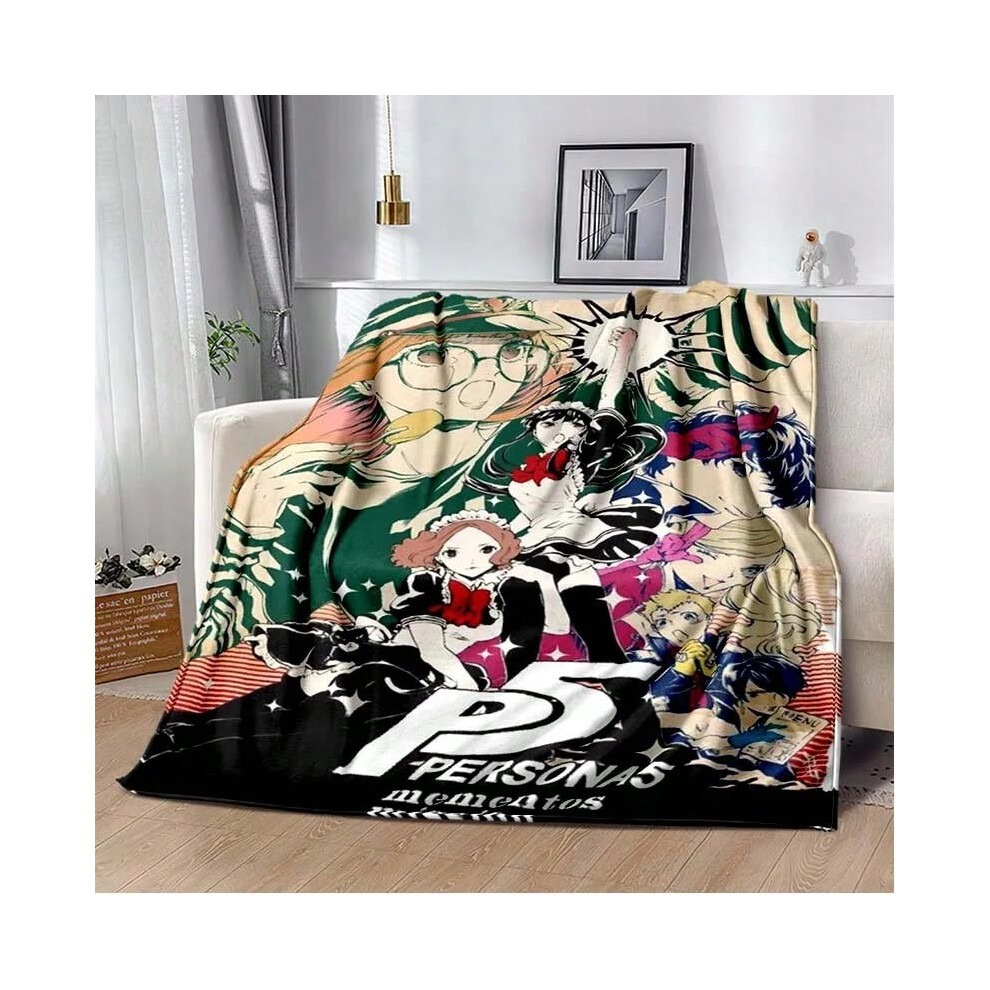 (5, 130x150cm) Persona Anime Cartoon Throws Blanket Kid Picnic Super Soft kawaii Blanket for Travel Beding Couch Sofa Bed Blanket Birthday Gift-image-OPC-PJH77BB-NEW