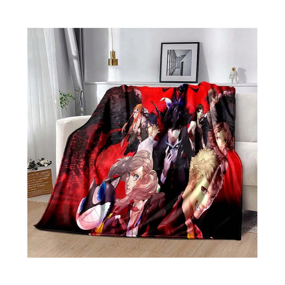 (32, 130x150cm) Persona Anime Cartoon Throws Blanket Kid Picnic Super Soft kawaii Blanket for Travel Beding Couch Sofa Bed Blanket Birthday Gift-image-OPC-PJH77GG-NEW