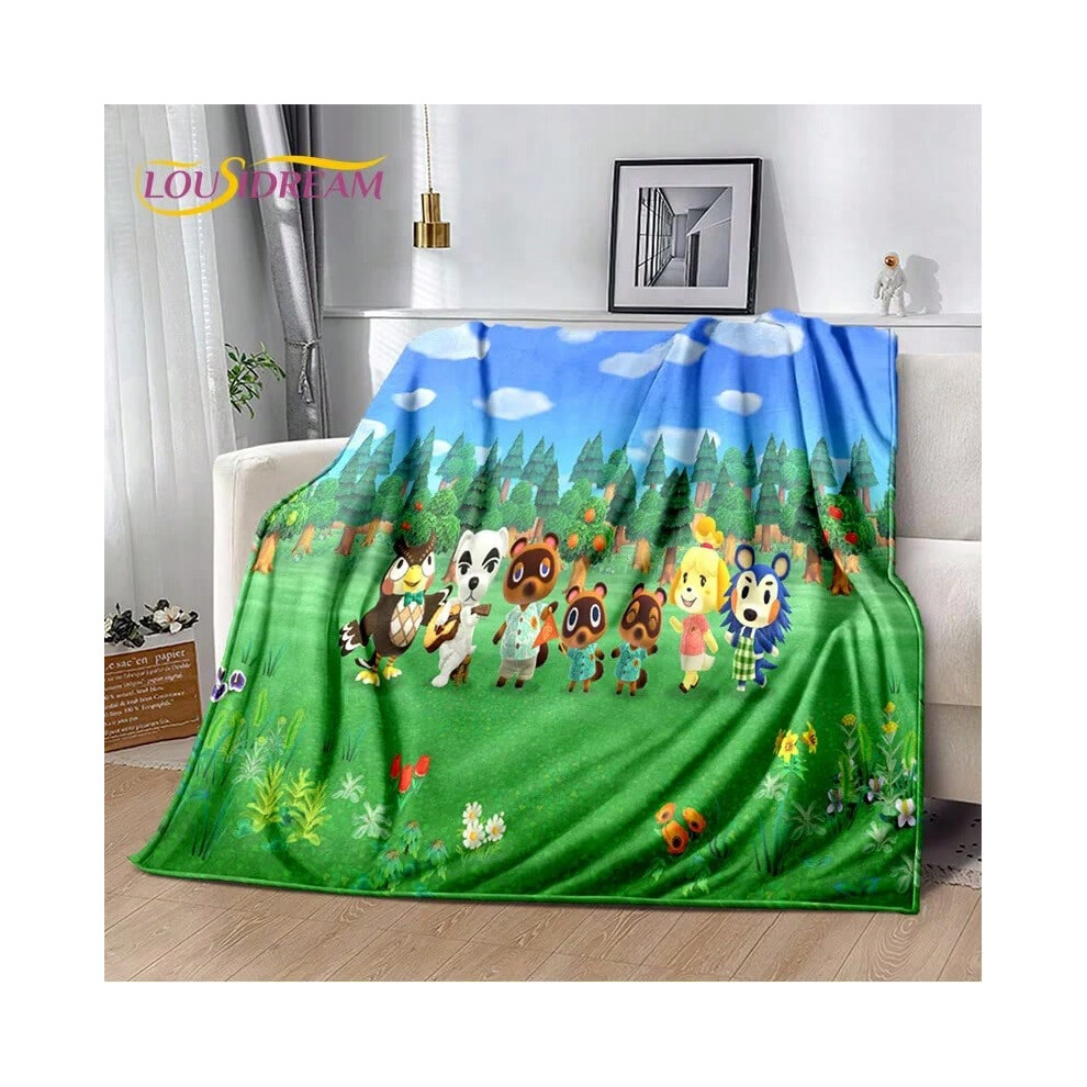 (24, 180x230cm) Cartoon Animal Crossing New Horizons Blanket,Soft Throw Blanket for Home Bedroom Bed Sofa Picnic Travel Office Cover Blanket Kid-image-OPC-PJH77VD-NEW