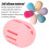Doppelseitiger Silikon-Schwammhalter für Make-up Pink 7