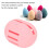 Doppelseitiger Silikon-Schwammhalter für Make-up Pink 9