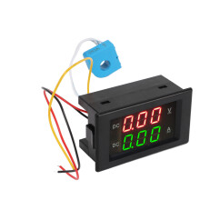 2-in-1 Volt-Ampere-Meter 600V 20A Dual Digitalanzeige LED Ampermeter Voltmetersicherheitsgerät für Auto Motorrad