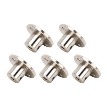 Edelstahl-Flanschkupplungen 3 mm Innendurchmesser starre Verbindungsstücke 5er-Pack