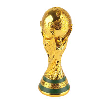 Gold Cup Replik-Trophäe 2022 Welt Fußball-Auszeichnungstrophäe für Familiendekoration Fußballfan-Geschenk 21 cm massiv