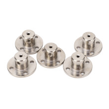 5 Stück Flanschkupplungsverbinder Stahl Silber 2 mm Innendurchmesser
