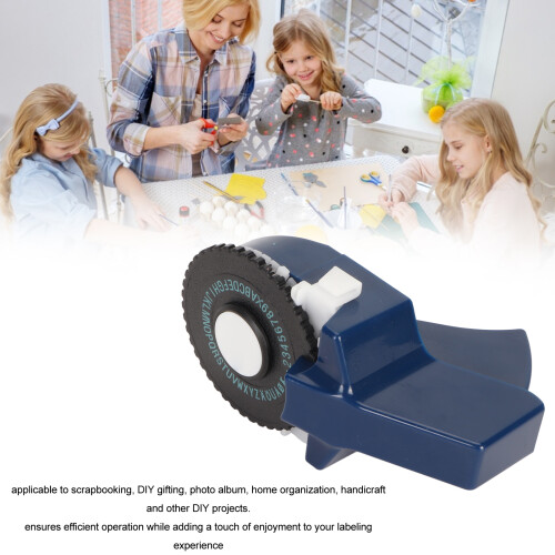 Compact Embossing Label Maker Inkless Easy Use Dark Blue Ribbons for DIY Crafts 2