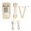 Waterproof Retro Wall Phone Beige with Volume Control for Home & Office 2