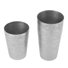 Cocktail-Shaker Edelstahl Bar Bartender Boston Shaker Set Drinkmischung Schütteltins für die Hausbar Barkeeper Schädelmuster Ohne Bot