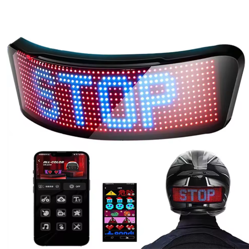 Led Helmet Display Motorcycle Helmet Warning Light Night Riding DIY