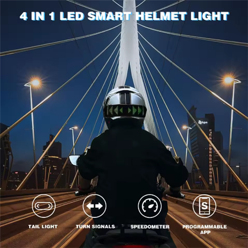 Led Helmet Display Motorcycle Helmet Warning Light Night Riding DIY 1