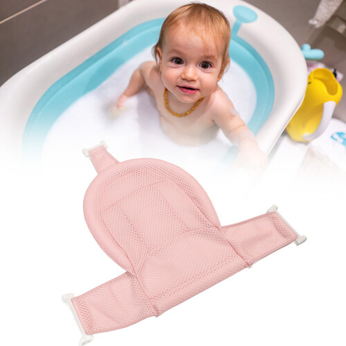 Baby Bath Support Net Pink, Soft Mesh, Approx. 7.5x35x66cm