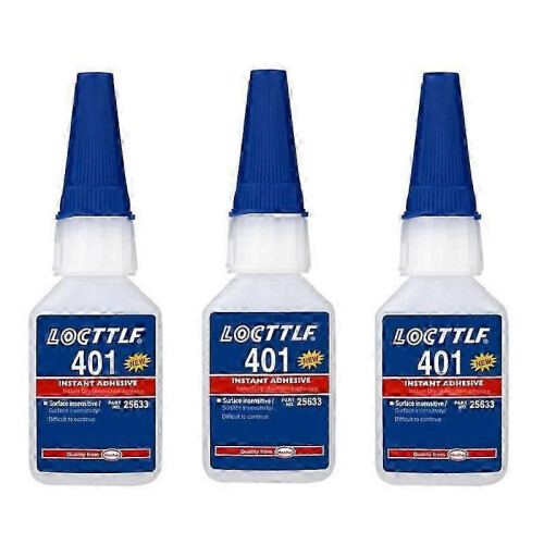 3x Loctite Henkel 401 (20ml) Instant Adhesive Super Glue