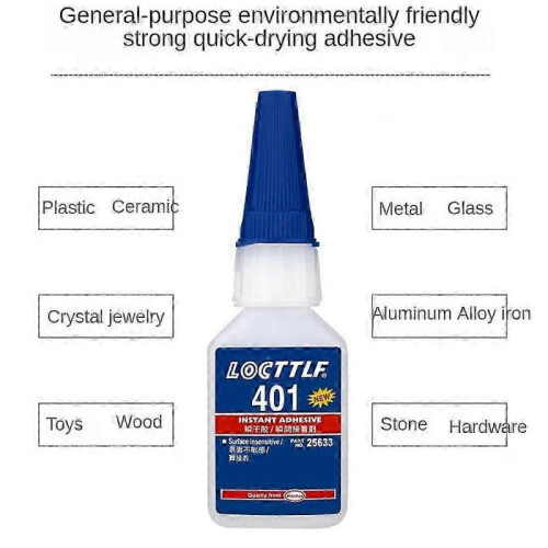 3x Loctite Henkel 401 (20ml) Instant Adhesive Super Glue 2