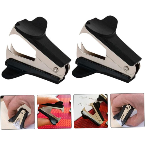 Staple Remover Desk Tool Black 5.8 x 4.7 cm For Paper Handling Office Use 2