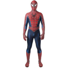(red, 190) Tobey Maguire Spiderman Costume Black/red Raimi Spider Man Cosplay Superhero Zentai Suit Halloween Costumes For Adults/kids