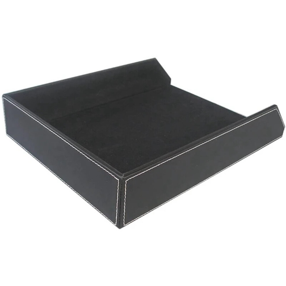 PU Leather Document Tray System Desk Organizer Stackable File Holder Office and Home Use Black-image-OPC-PJH7BSZ-NEW