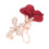 Rosenbrosche mit eingefassten Diamantsimulanten - Rosa 9