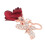 Rosenbrosche mit eingefassten Diamantsimulanten - Rosa 1