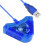 PS2 zu PC-Konverter 1 auf 2 Plug and Play, Blau 12