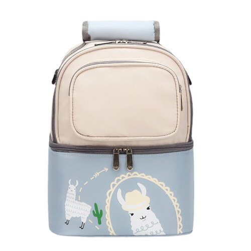 Muttermilch-Kühltasche 24x17x30cm Beige/Himmelblau 1