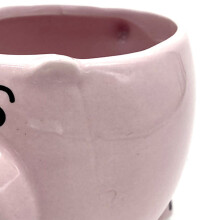 Niedliche Keramiktasse mit Schweinemotiv rosa 400 ml 14x9x10 cm