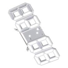 3D LED Digitalwanduhr Dimmbare Nachtlicht Dekor LED Digitalwecker mit Temperaturanzeige Weiß