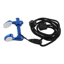 Verstellbarer Aluminium-Nasenclip zum Schwimmen, mit Lanyard, Blau, für Schwimmer