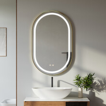 Wall Mounted Oval LED Bathroom Mirror