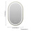 Living And Home Wall Mounted Oval LED Bathroom Mirror 6