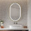 Living And Home Wall Mounted Oval LED Bathroom Mirror 2